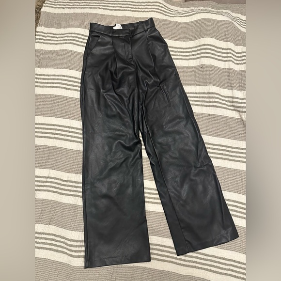 H&M Leather Wide leg pants - Picture 5 of 6